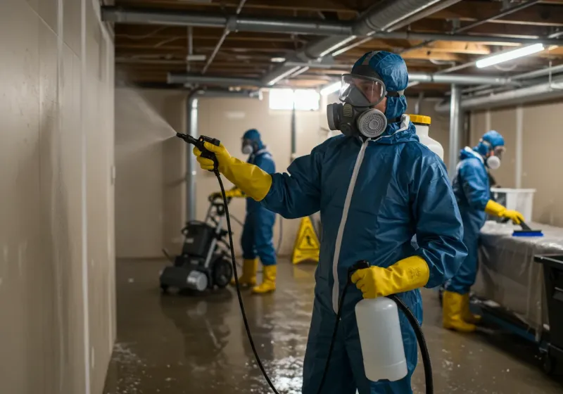 Basement Sanitization and Antimicrobial Treatment process in Bluewell, WV
